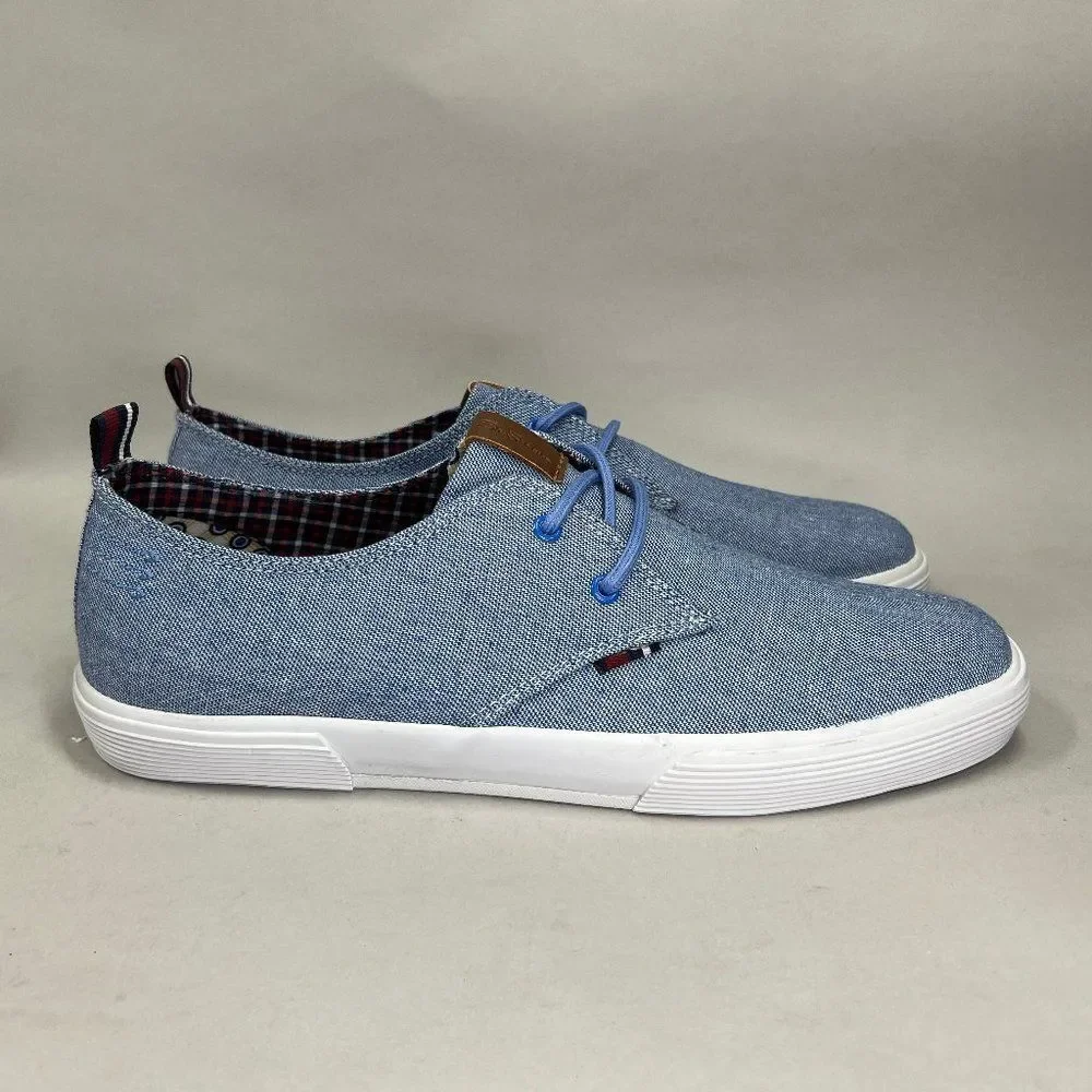 Ben Sherman Bristol Shoes Men's‎ Size 11.5 Blue Oxford Casual Lace Up Sneakers